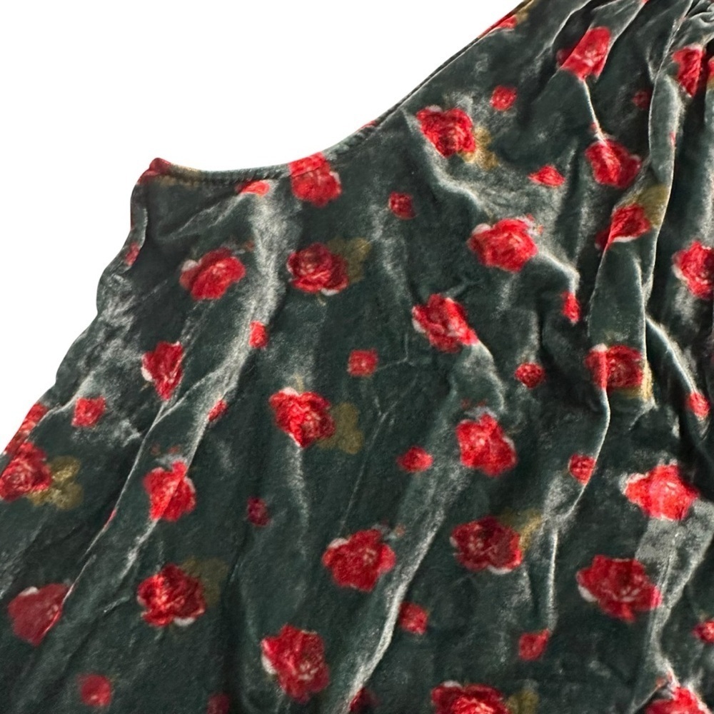 LOFT Floral Velvet Shirred Halter Top - Picture 5 of 8